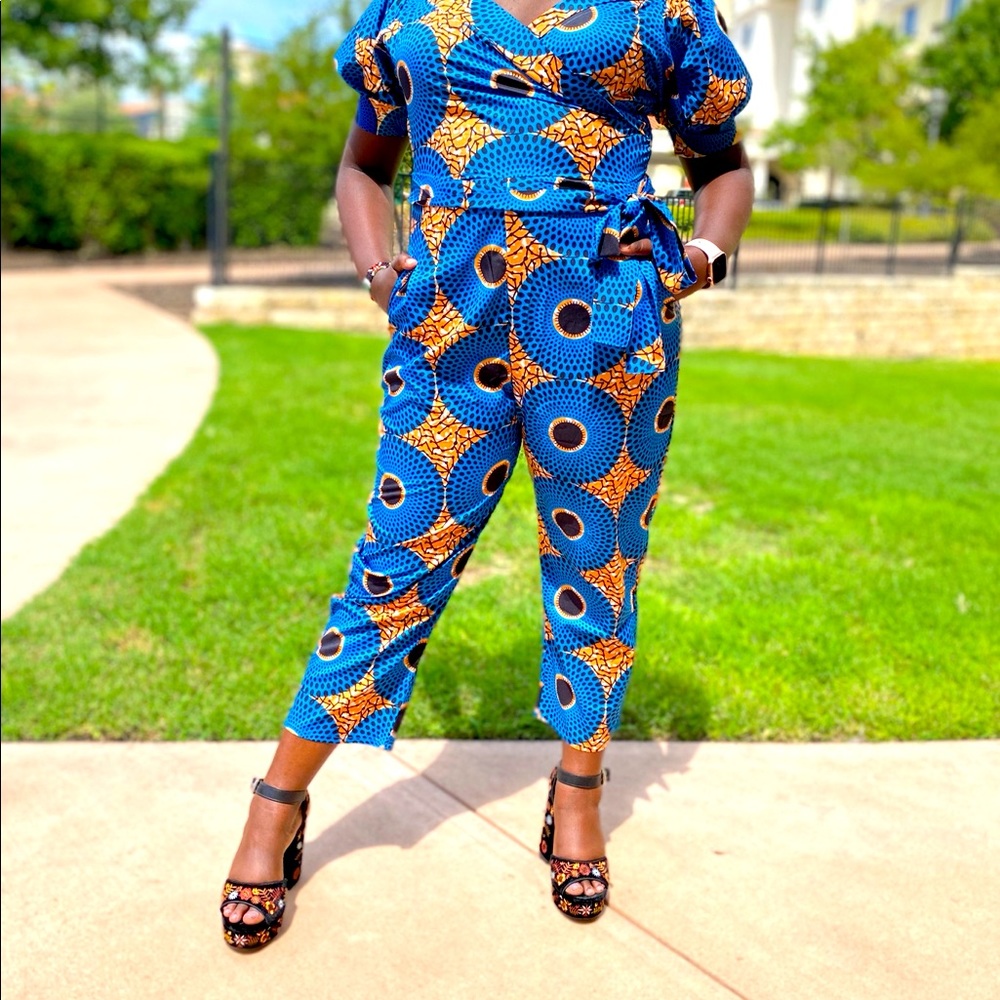 Blue jumpsuit